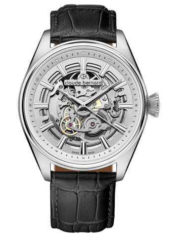 85307-3c-ain CLAUDE BERNARD PROUD HERITAGE AUTOMATIC SKELETON 3 HANDS 85307-3C-AIN